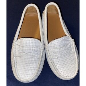Atelier Italy Leather Boys Loafers Driving Moccasin Shoes Sz 7.5 US 24 EU.